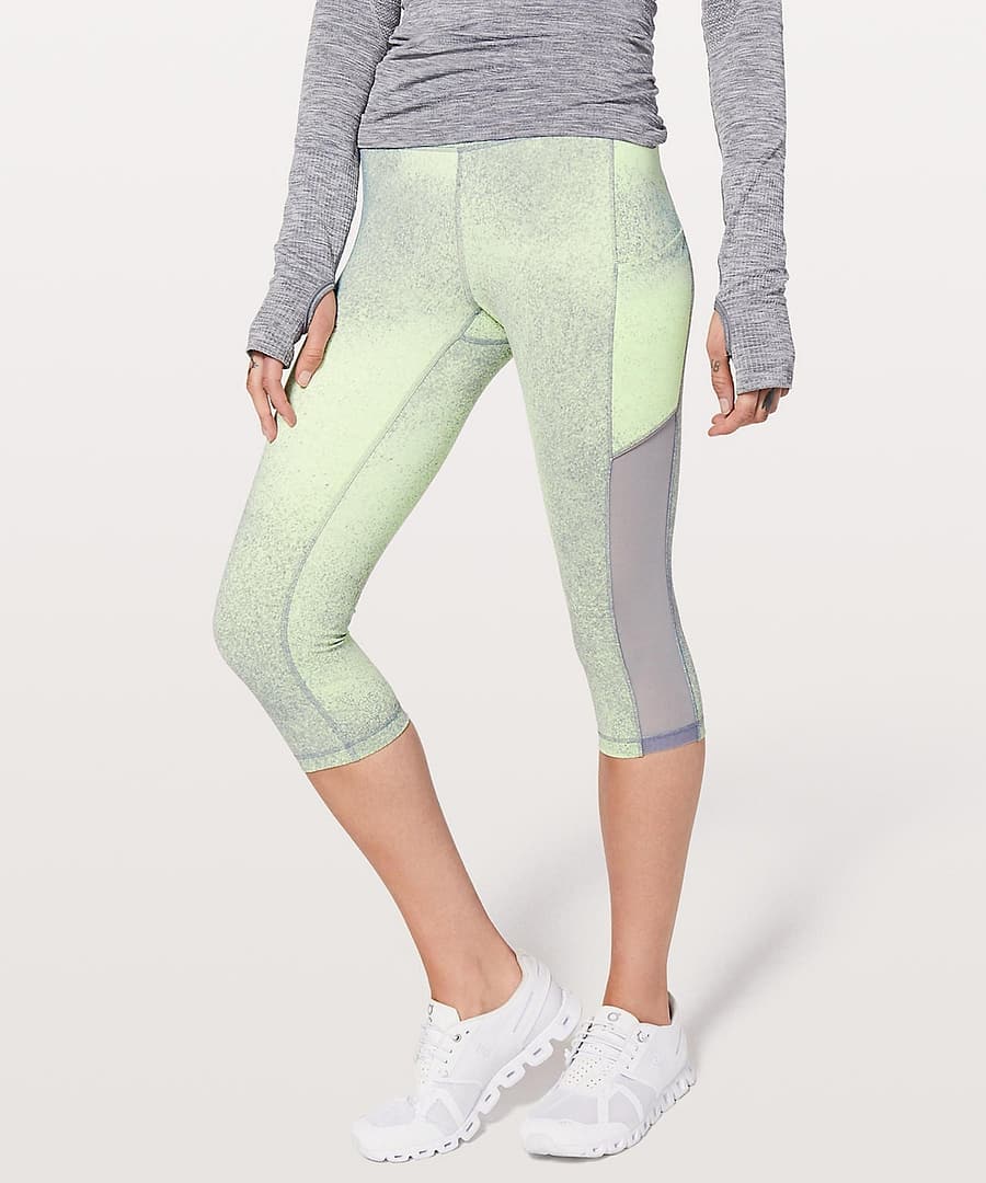 Lululemon Speed Up Crop - Ocean Spray Fluro