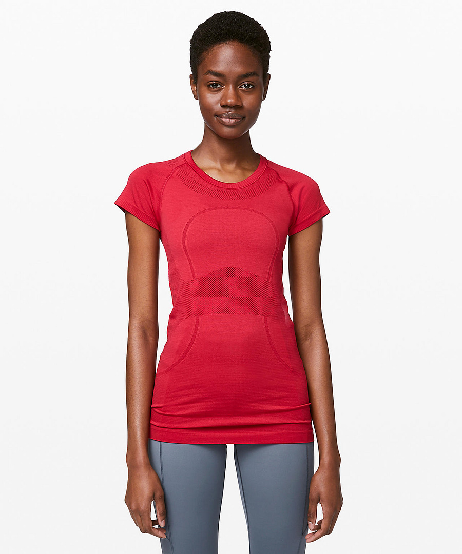 Swiftly Tech Short Sleeve Crew, Flamenco Red, Lululemon Upload