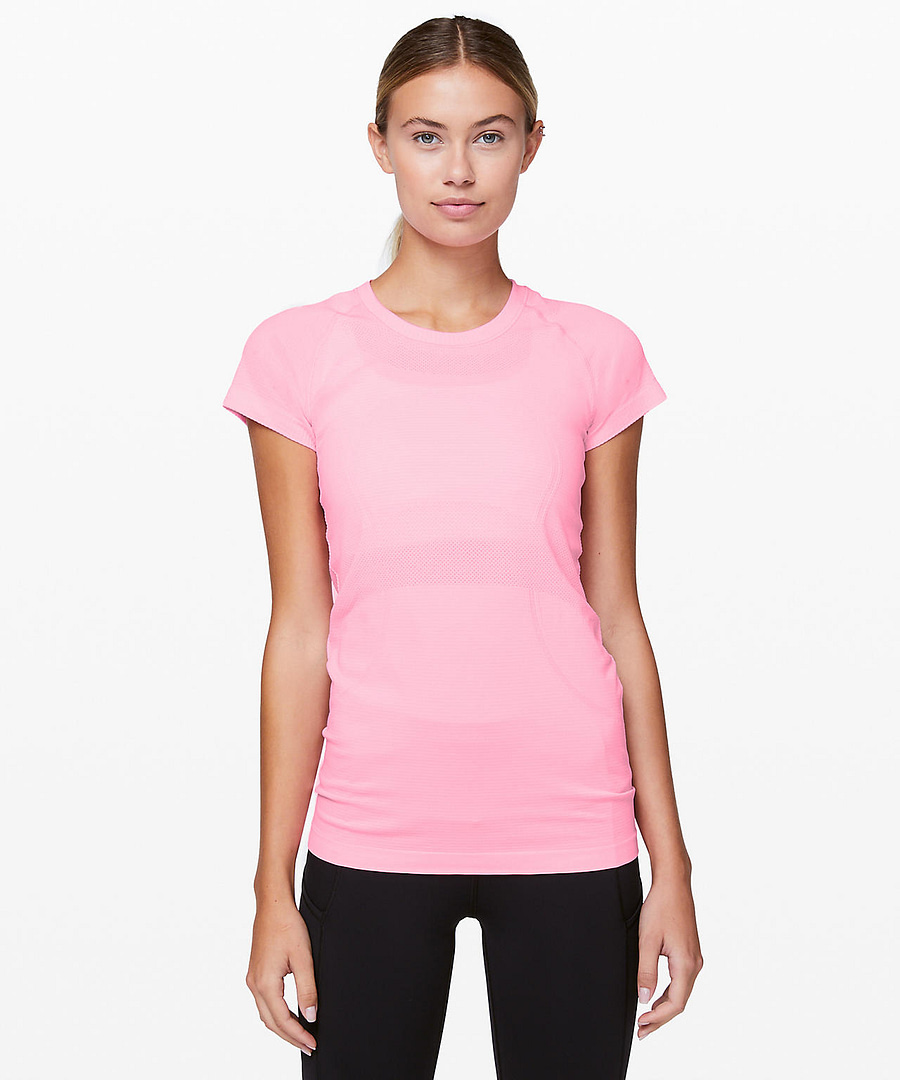 Swiftly Tech Short Sleeve Pink Shell