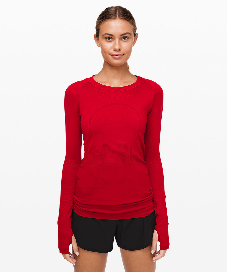 Swiftly Tech Long Sleeve, Dark Red, Lululemon Upload