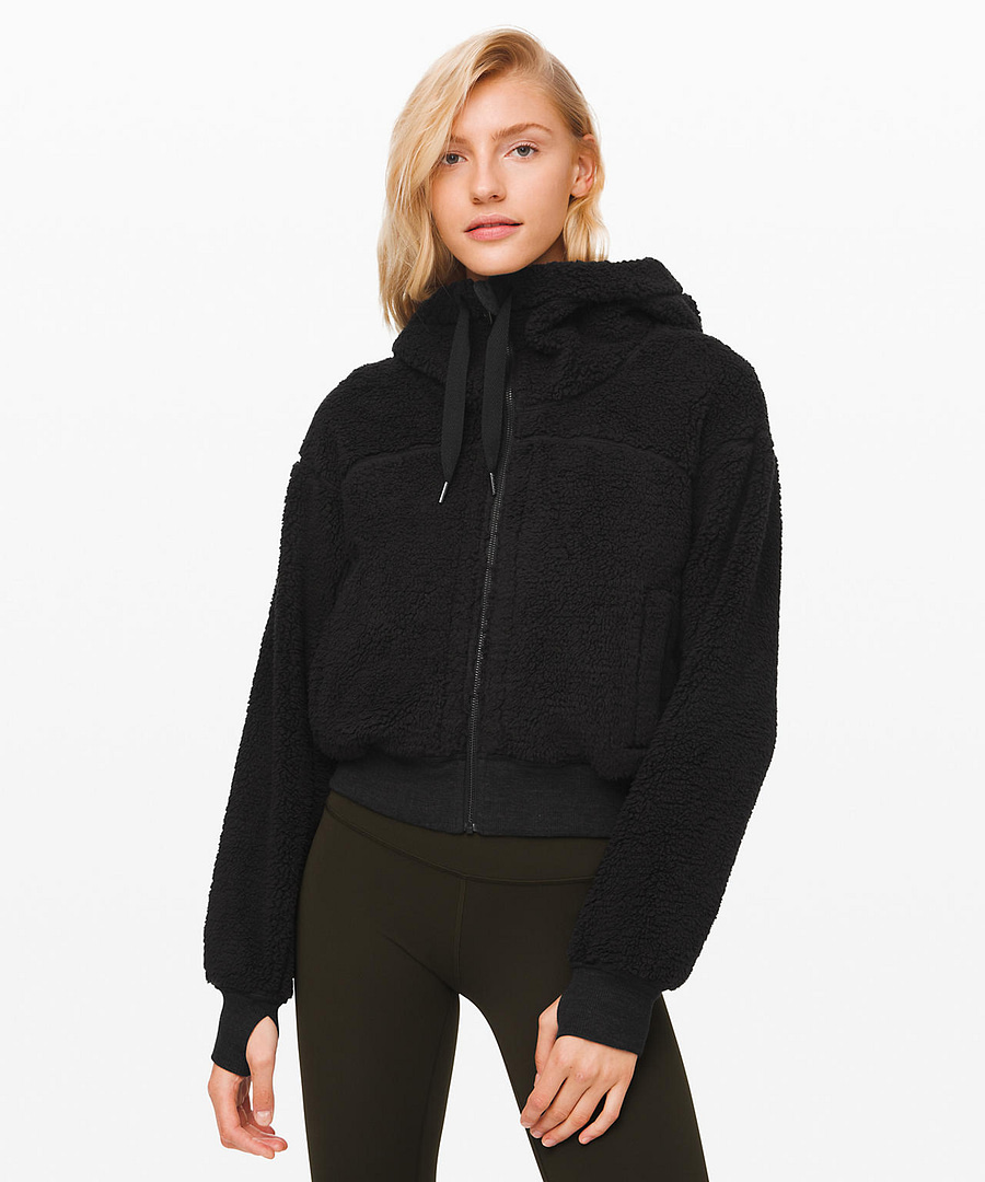 Short Sweet and Sherpa Jacket Black, Lululemon Upload