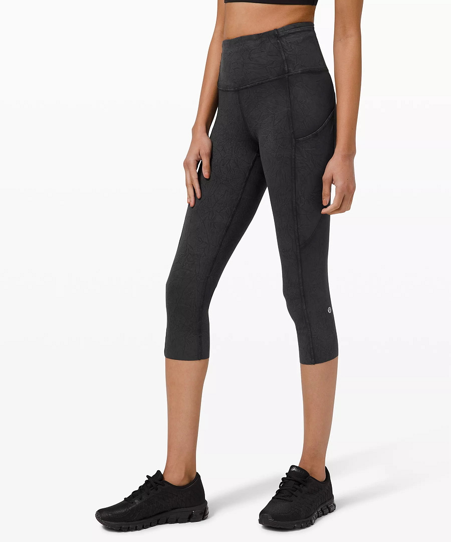 Lululemon Upload fast and free high rise ice dye black