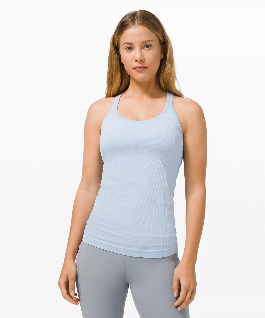 Lululemon upload Ebb To Street Tank Light Support For B:C Cup blue linen