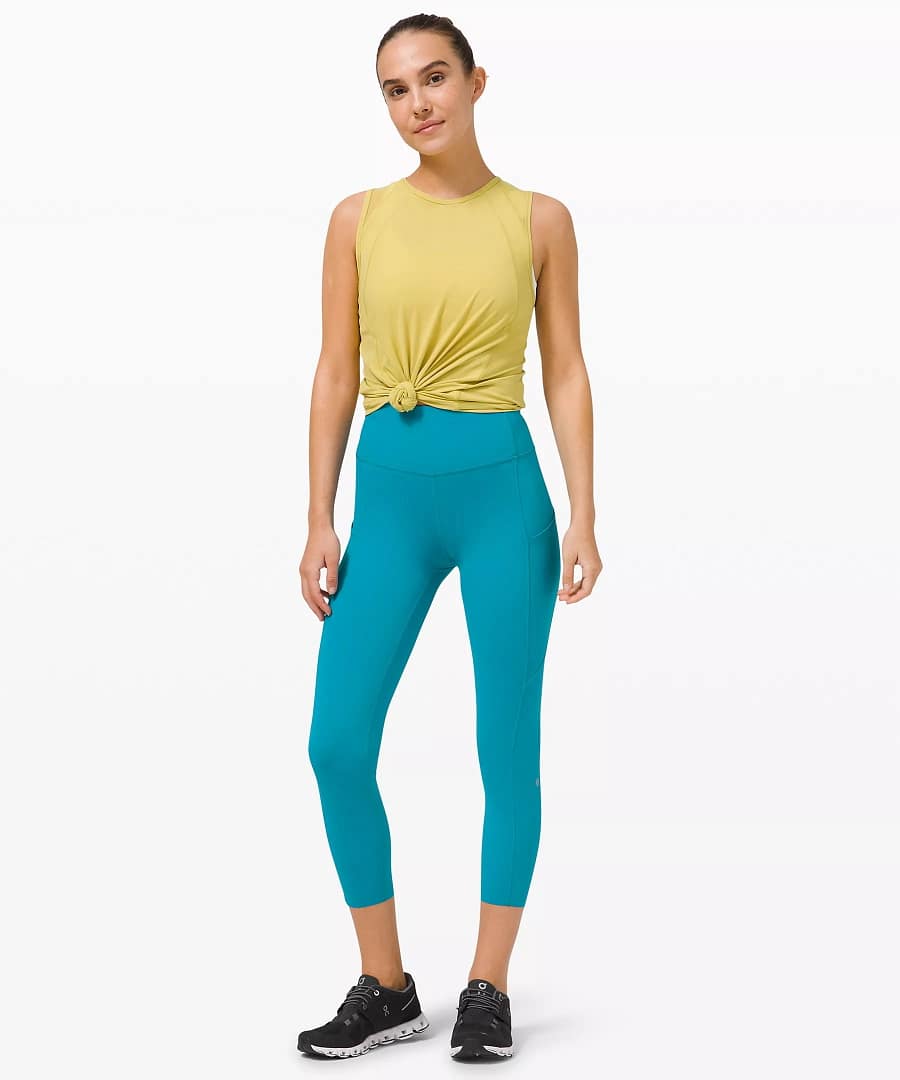Fast and Free High-Rise Crop 23" Non-Reflective hawaiian blue