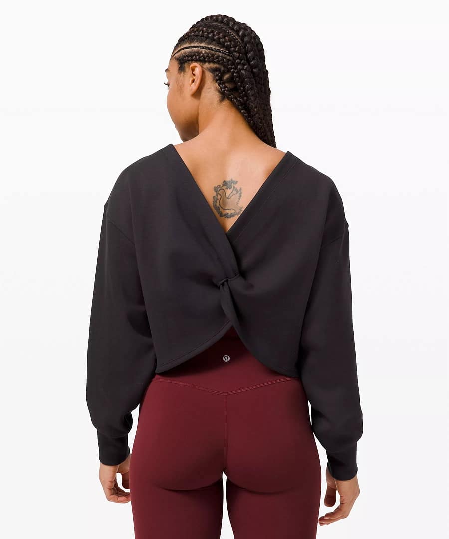Twist Back-to-Front Pullover black