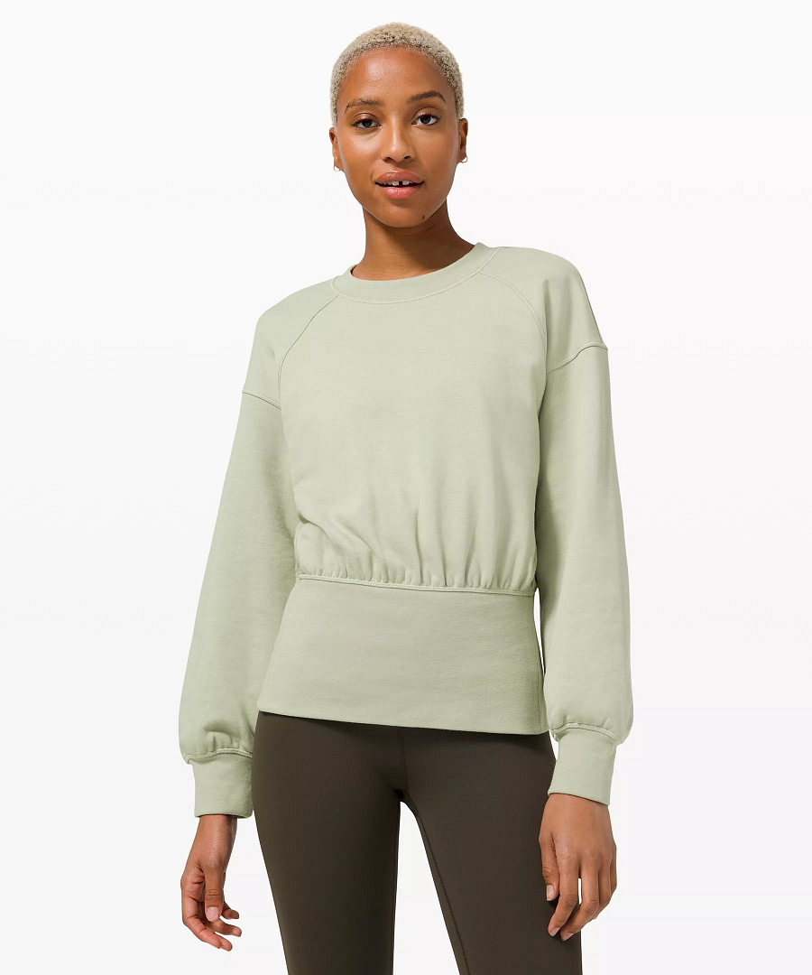 Hugged-Waist Cotton Pullover - green fern - lululemon