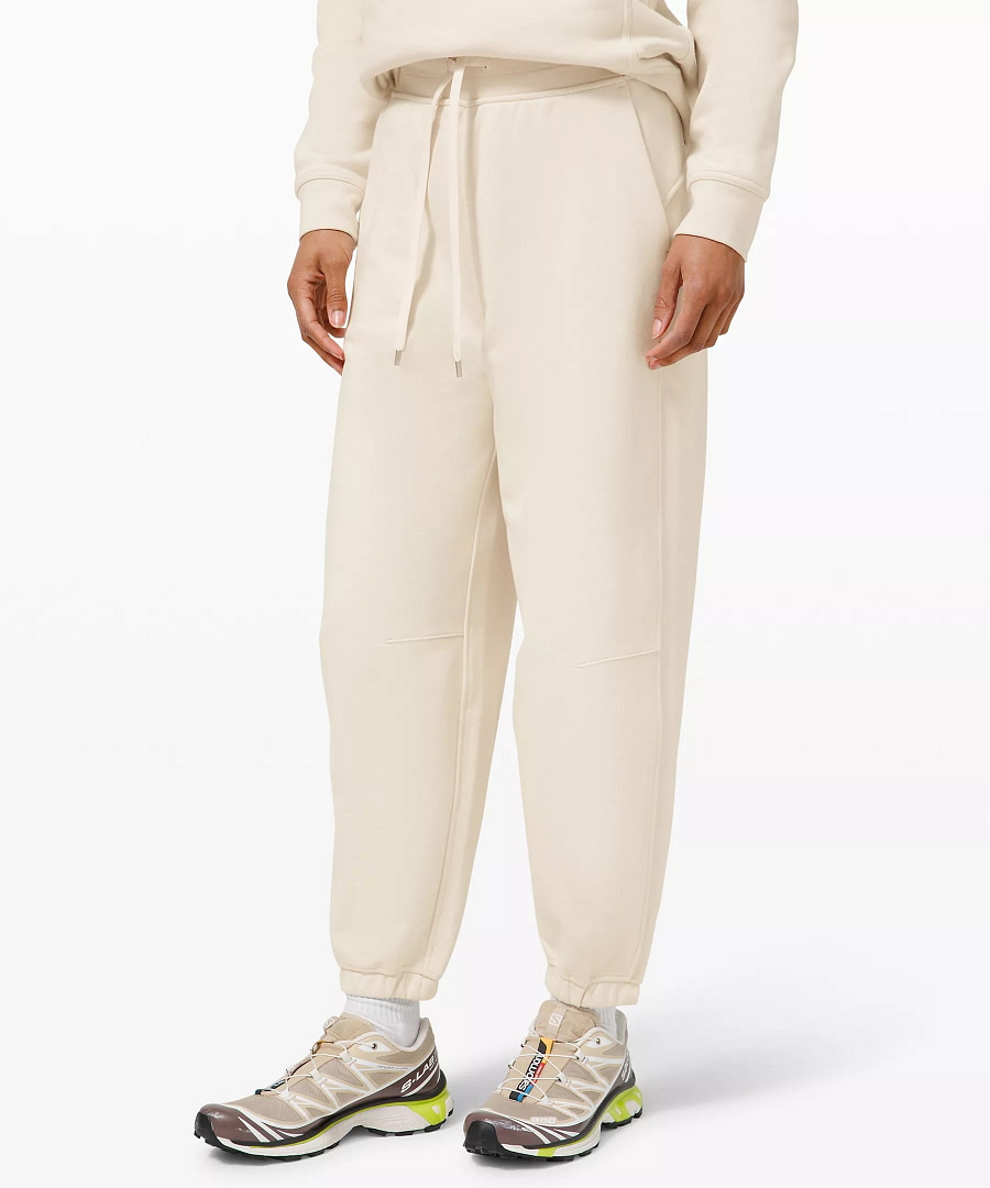 Relaxed Fit French Terry Jogger - white opal