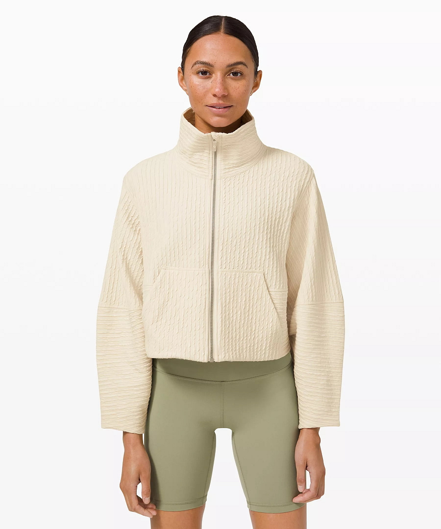 Textured Cropped Jacket Online Only - white opal - lululemon