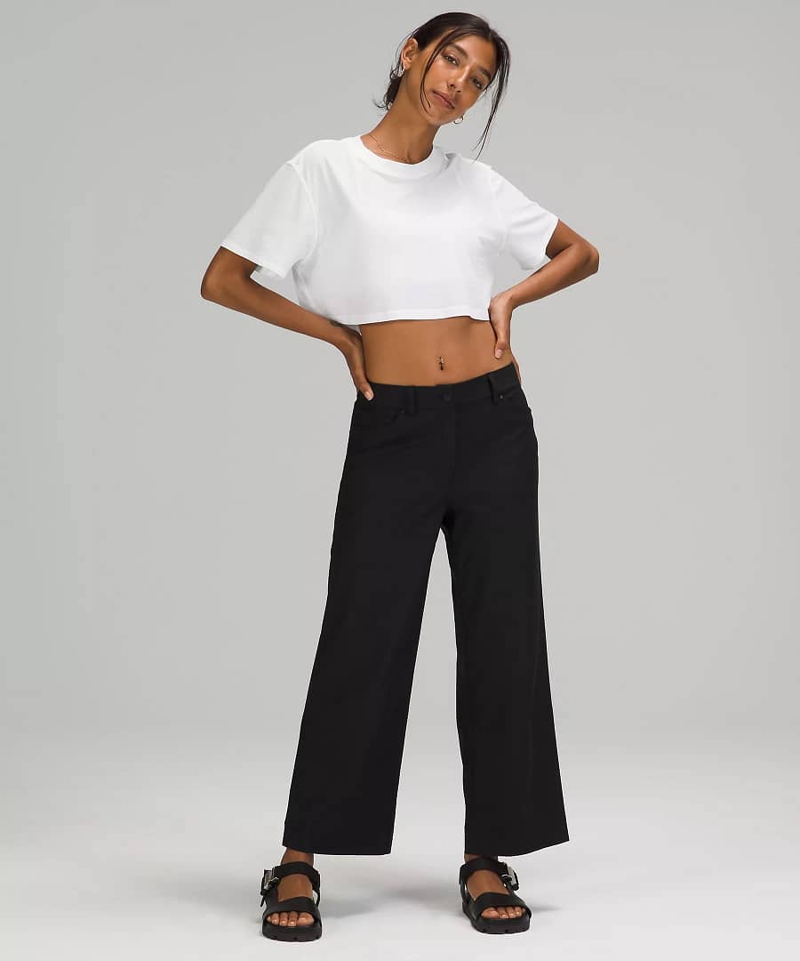 City Sleek 5 Pocket Wide-Leg High Rise 7:8 Length Pant 2