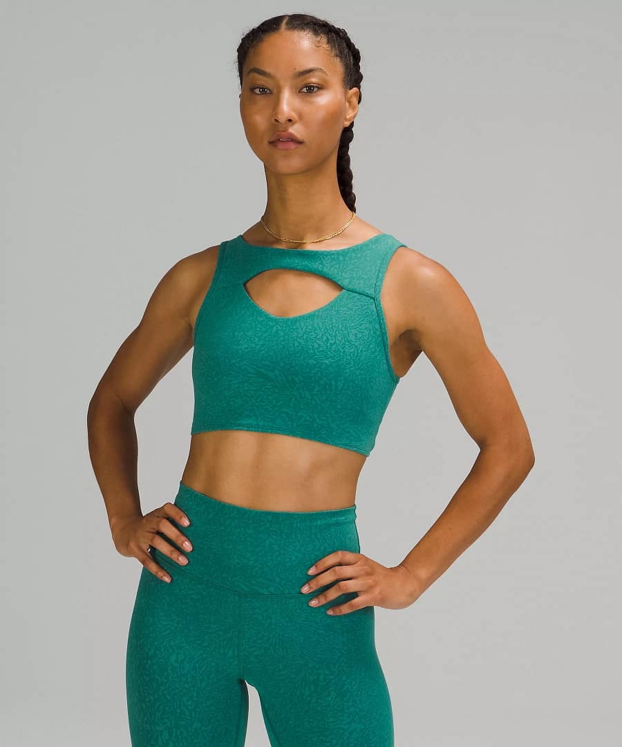 Everlux™ Cut-Out Train Bra Medium Support, B/C Cups crunch teal lagoon