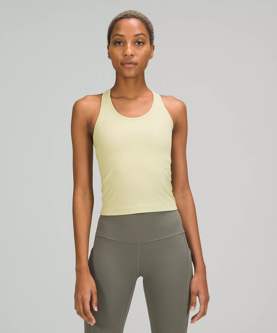 Cool Racerback Tank Top Shorter Length Nulu dew green