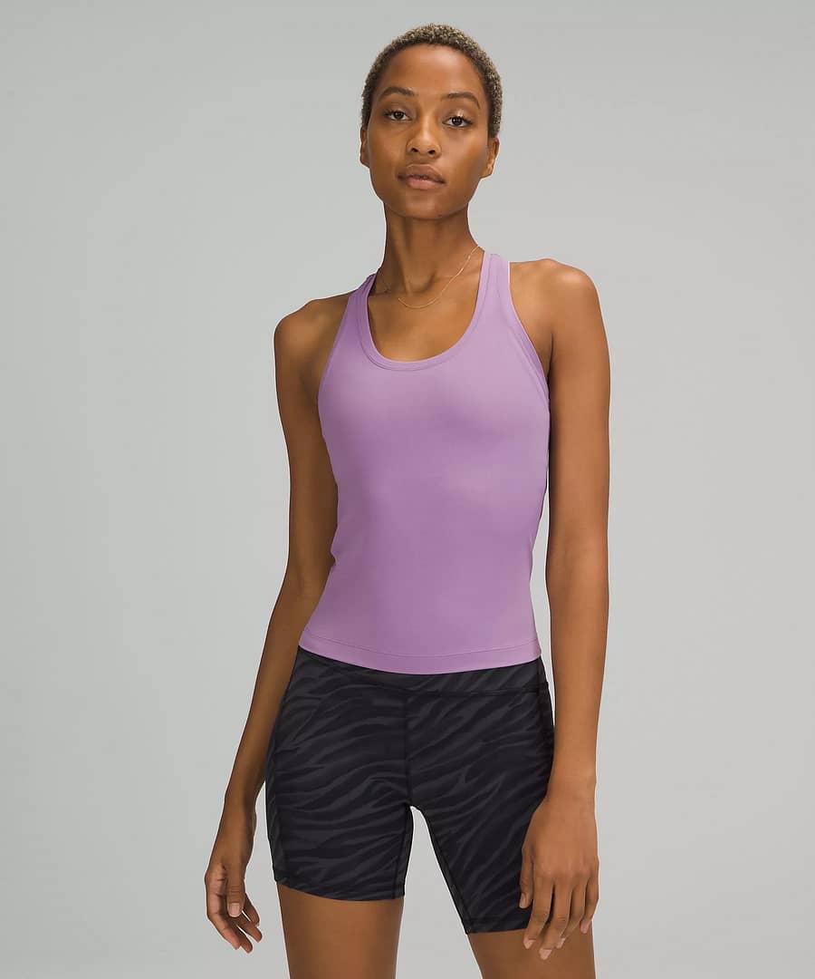 Cool Racerback Tank Top Shorter Length Nulu wisteria purple