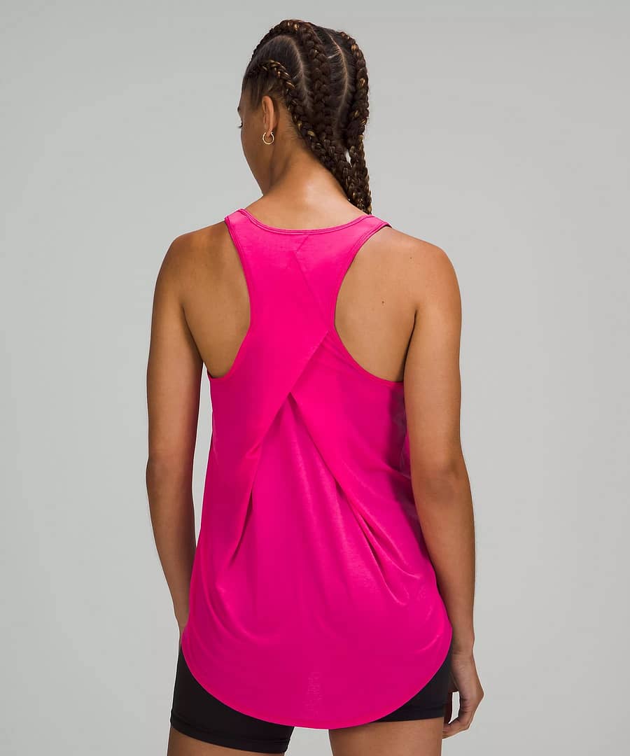 Essential Tank Top Pleated sonic pink