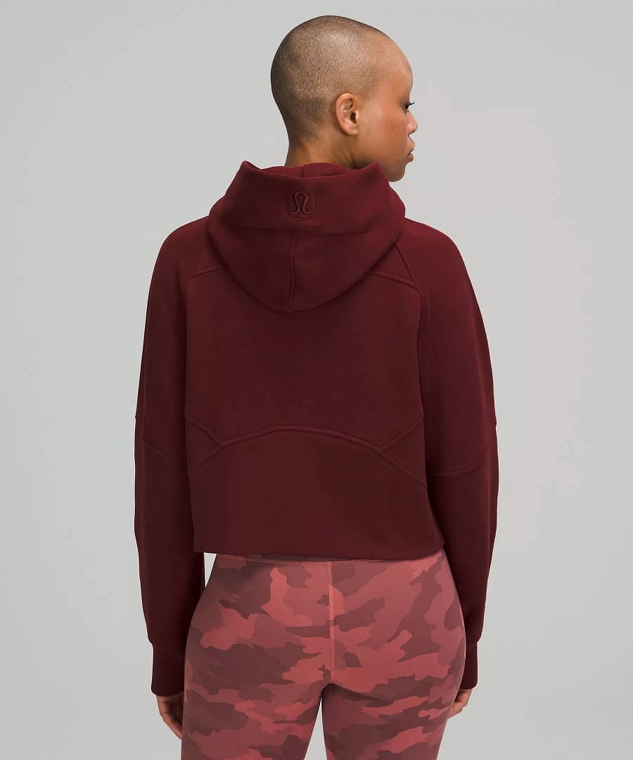 Scuba Oversized 1/2 Zip Hoodie red merlot