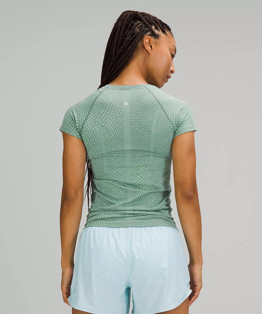 Swiftly Tech Short Sleeve 2.0 Grid Warp Tidewater Teal/Wild Mint Multi - lululemon