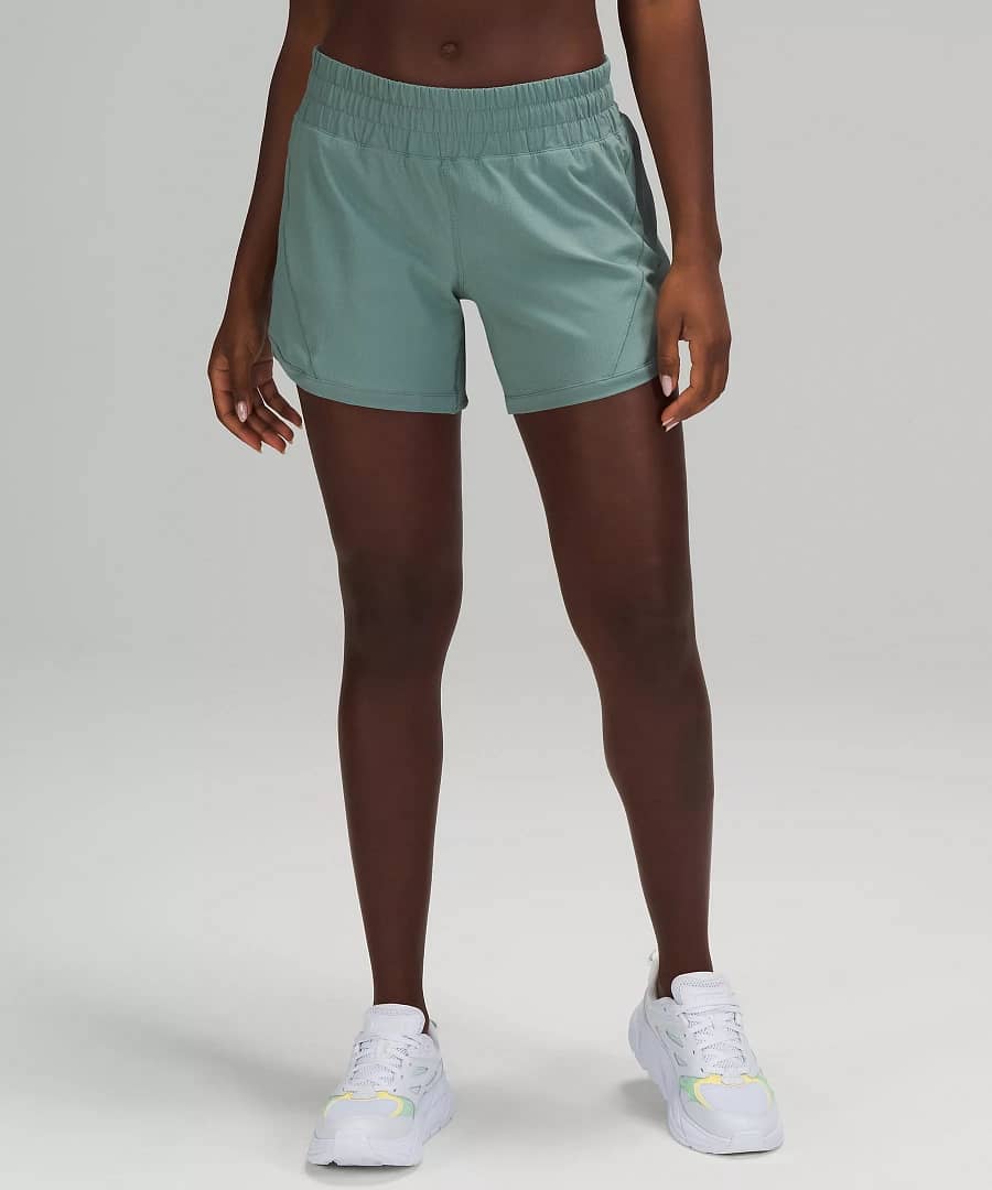 Track That Mid-Rise Short 5" tidewater teal