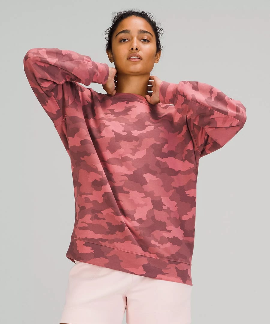 perfectly oversized crew Heritage 365 Camo Brier Rose Multi