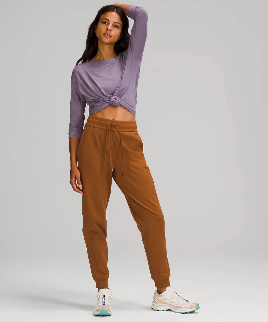 Scuba High-Rise French Terry Jogger copper brown 2