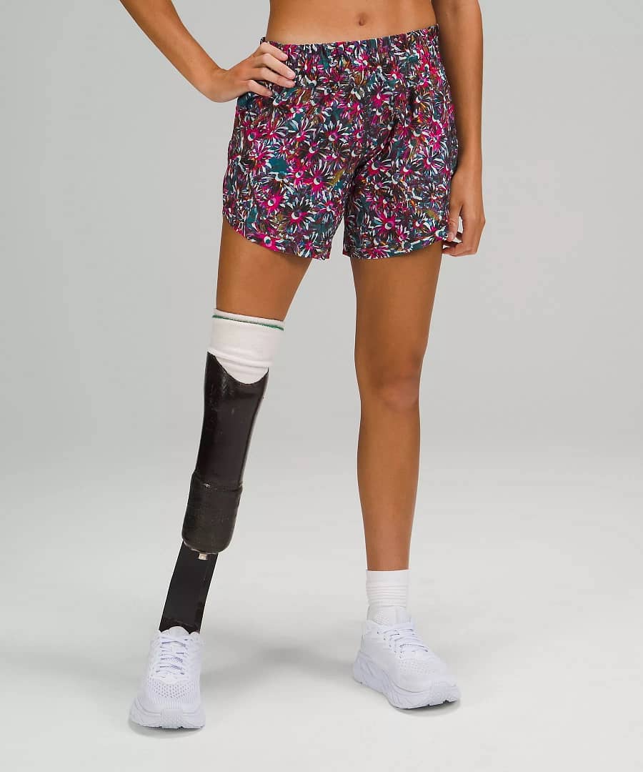 Track That Mid-Rise Lined Short 5" floral electric multi