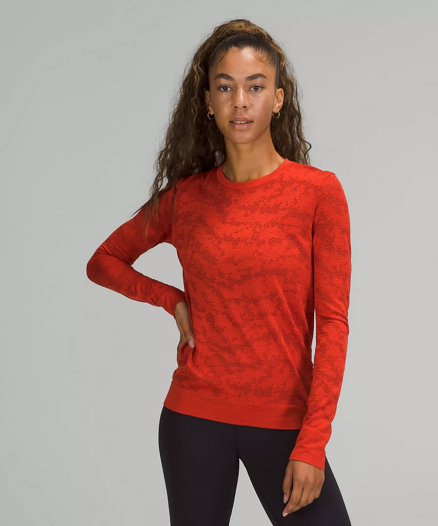 swiftly breeze long sleeve Dot Scape Aztec Brick/Autumn Red