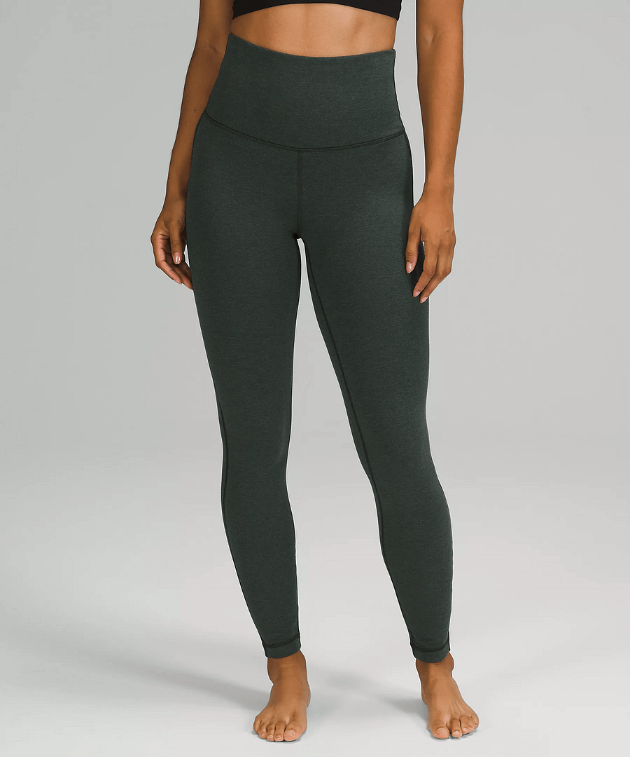 Wunder Lounge Super-High-Rise Tight 28 heathered rainforest green