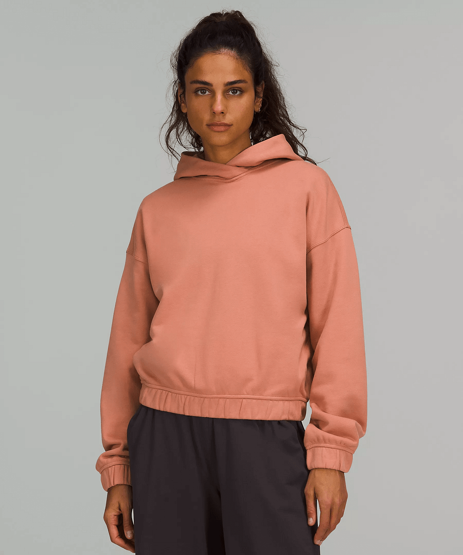 Relaxed Cropped Hoodie pink savannah 3