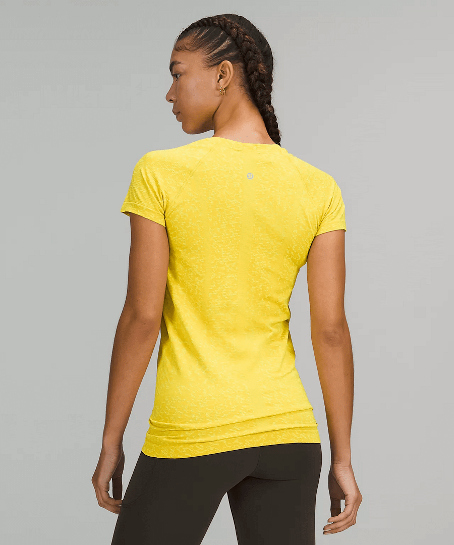 Swiftly tech short sleeve shirt 2.0 Distorted Static Soleil:Highlight Yellow 3