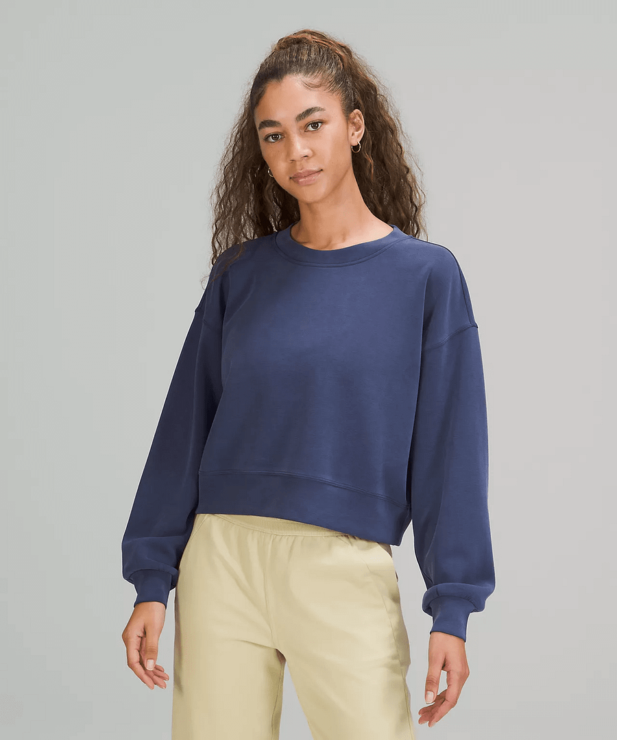 Perfectly Oversized Cropped Crew Softstreme nightsea