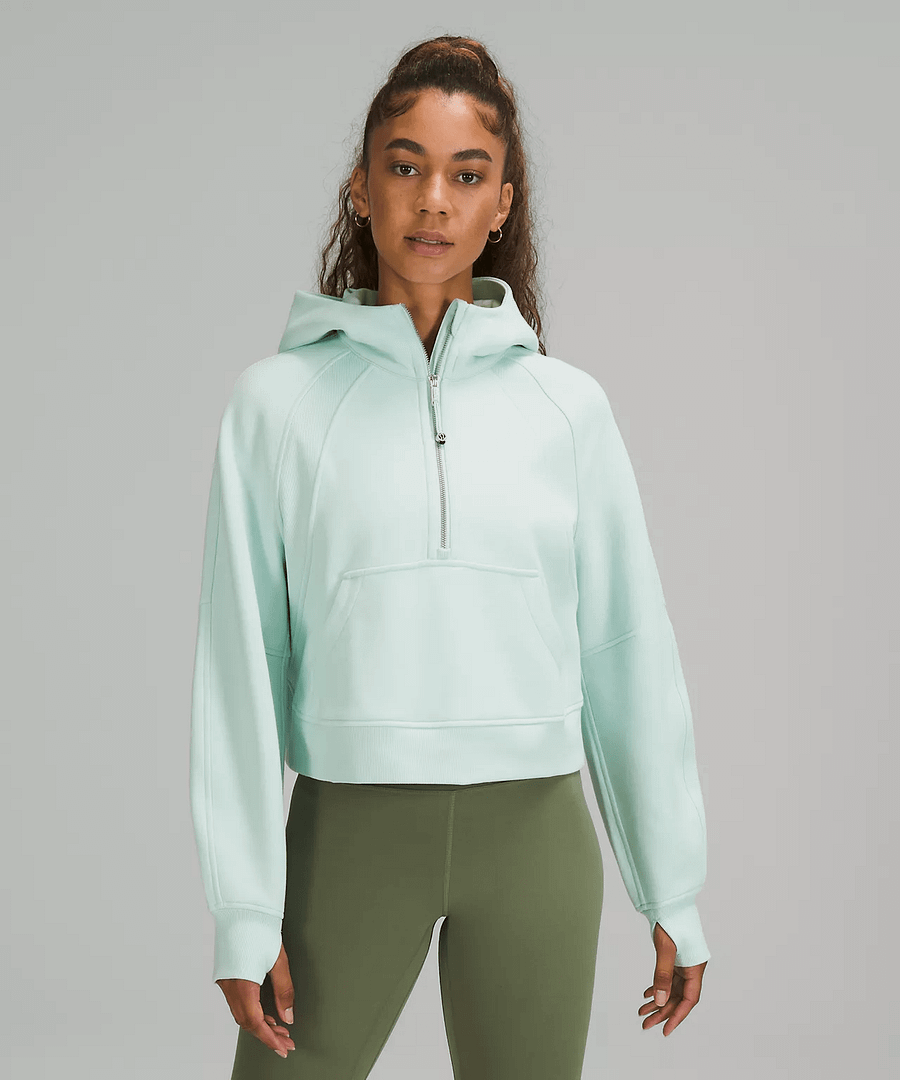 Scuba Oversized Half-Zip Hoodie delicat mint