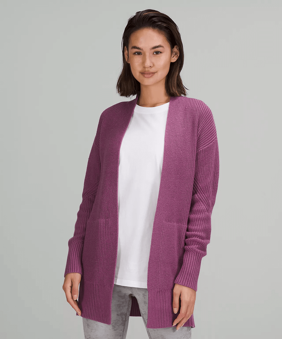 Cashlu Sweater Wrap vintage plum