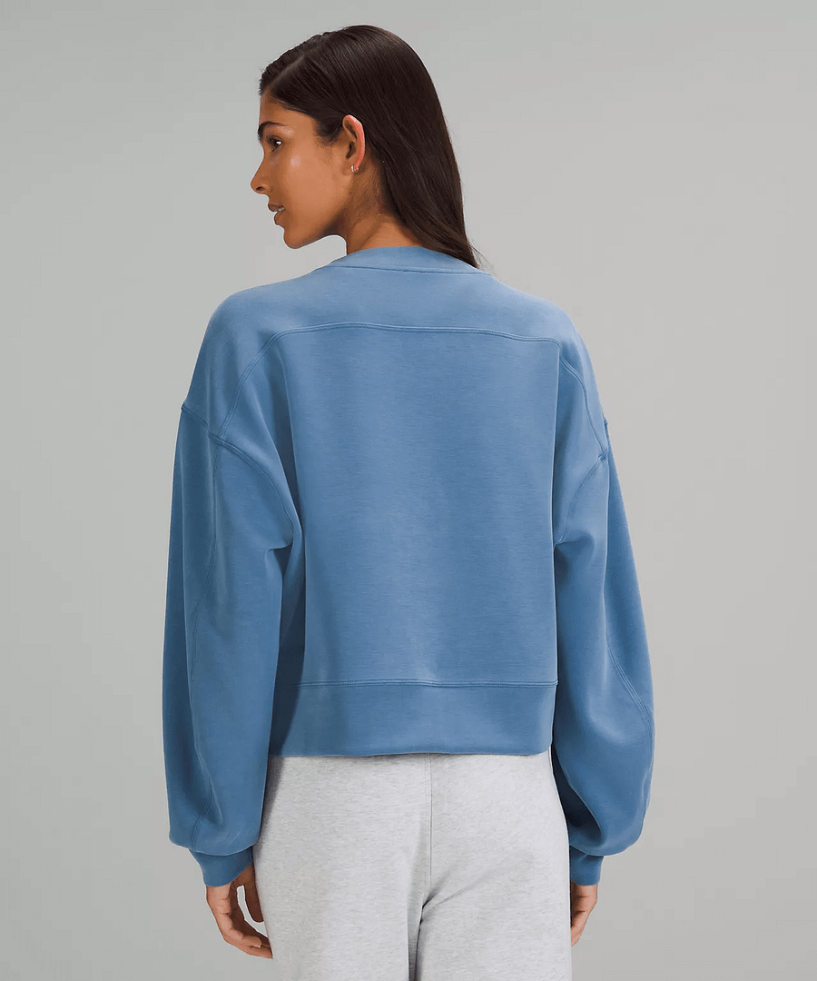 Perfectly Oversized Cropped Crew Softstreme - soft denim, lululemon upload