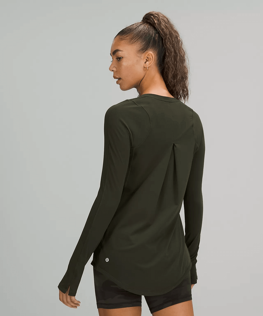 Tuck and Flow Long Sleeve Shirt dark olive