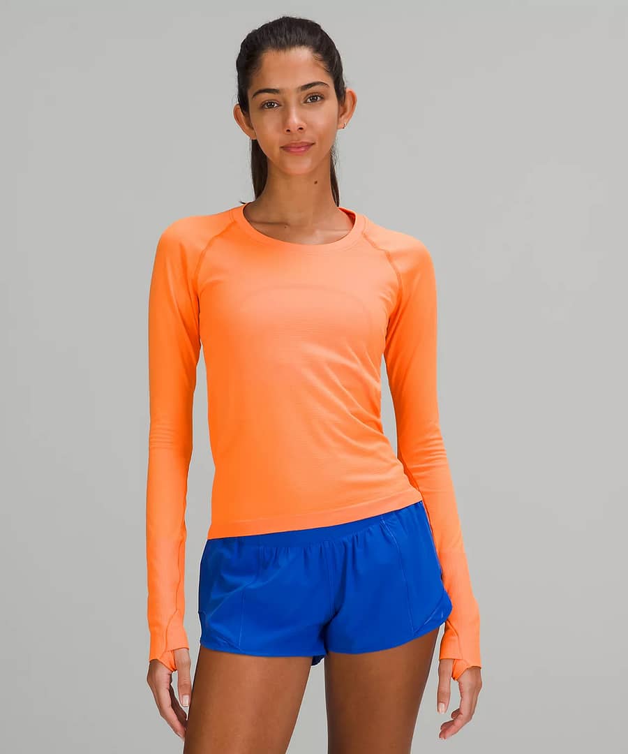 swiftly tech long sleeve Orange Soda/Orange Soda - lululemon upload