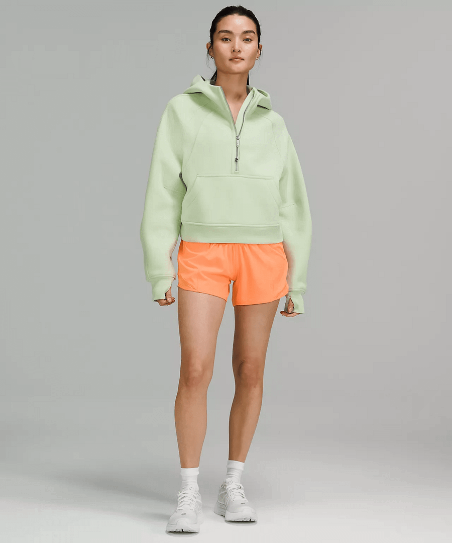 Scuba Oversized Half-Zip Hoodie creamy mint