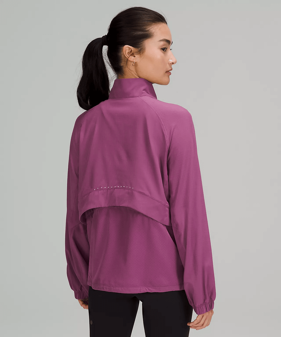 Stretch Ripstop Running Half-Zip vintage plum