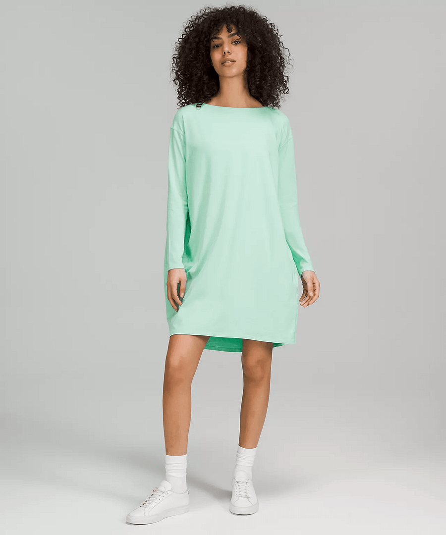 lululemon dress - Back in Action Long Sleeve Dress wild mint