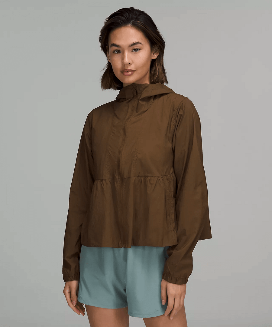 Relaxed-Fit Gathered Cropped Jacket