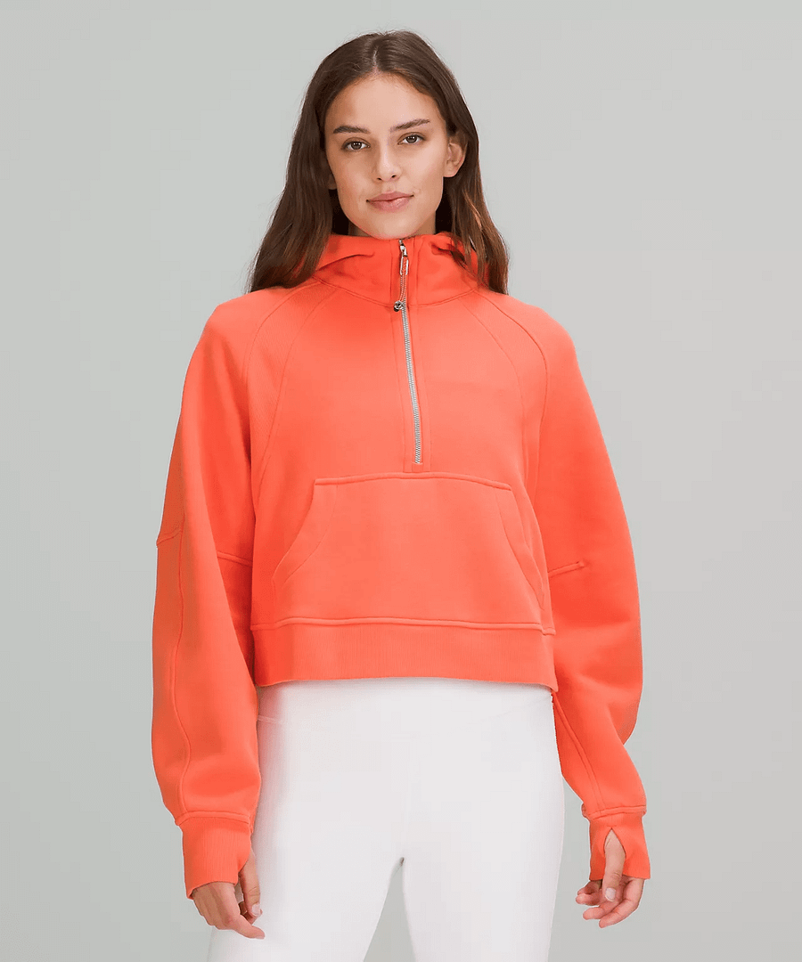 lululemon sweatshirt - Scuba Oversized Half-Zip Hoodie warm coral