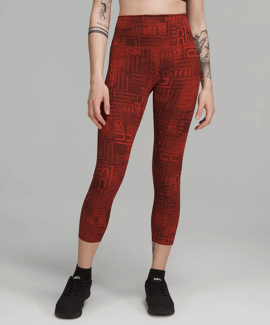 Wunder Train High-Rise Crop 23 lululemon ombre red 3