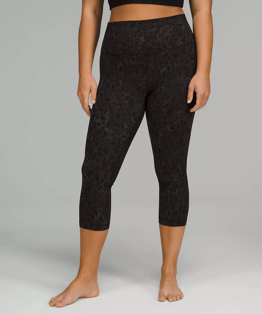 best lululemon tights - lululemon Align™ High-Rise Crop 21" - cheetah camo deep coal multi