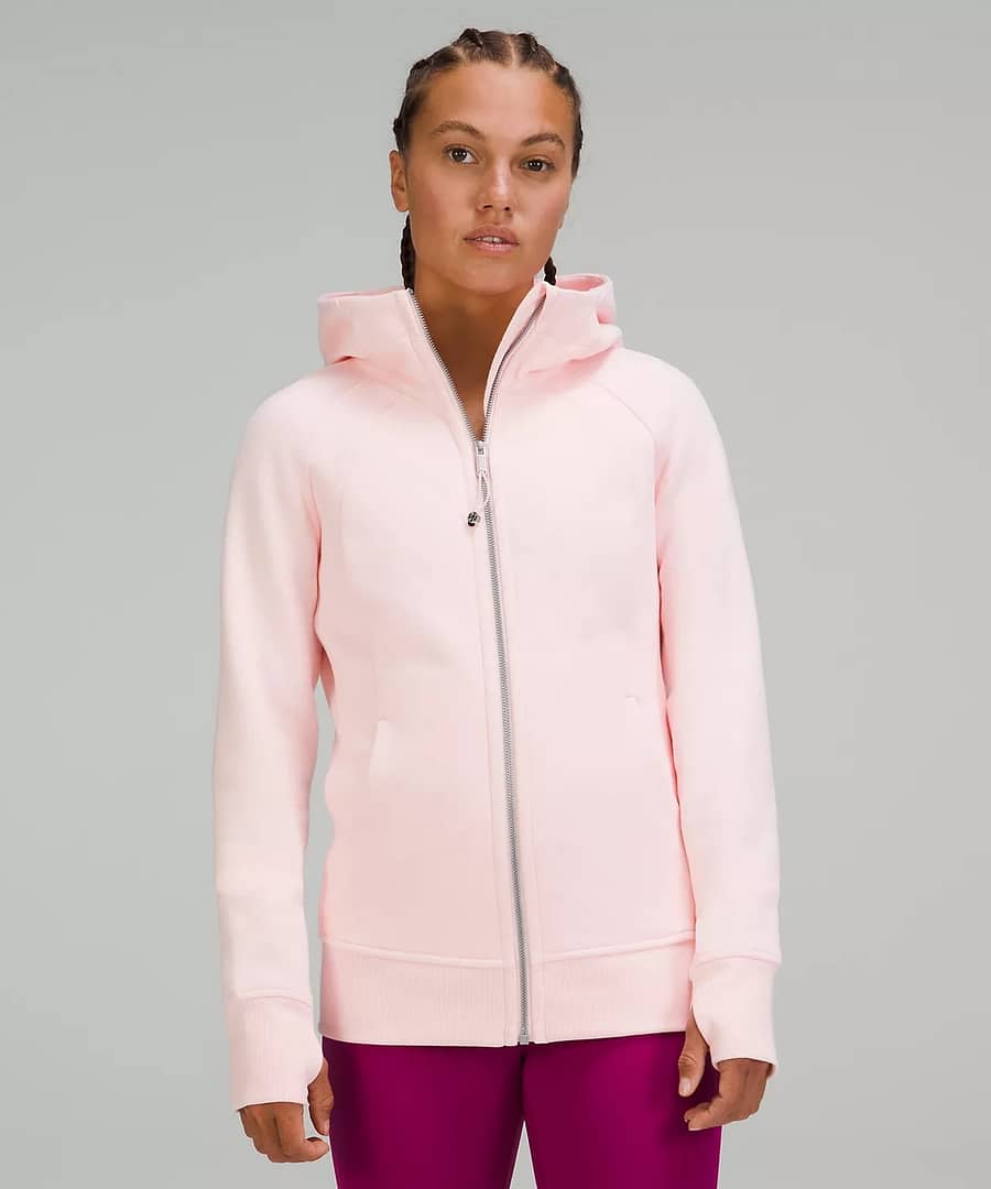 lululemon sweatshirt - scuba hoodie full-zip-strawberry milkshake