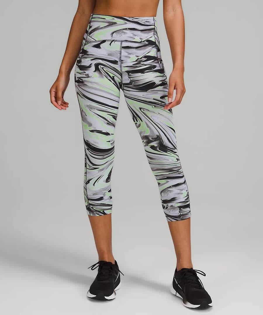 Swift Speed High-Rise Crop 21 paint glyde warped multi - lululemon leggings