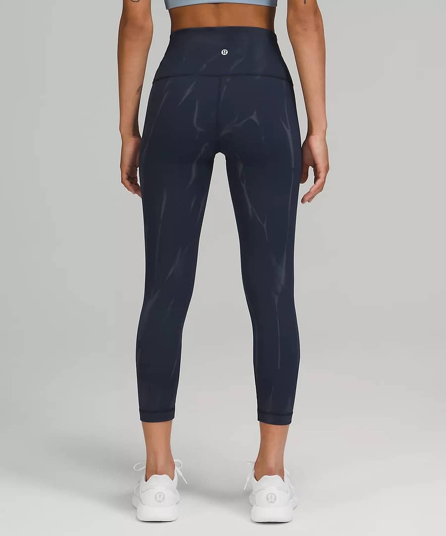 lululemon leggings - Wunder Train High-Rise Crop 23 - sunbleached wash true navy 3