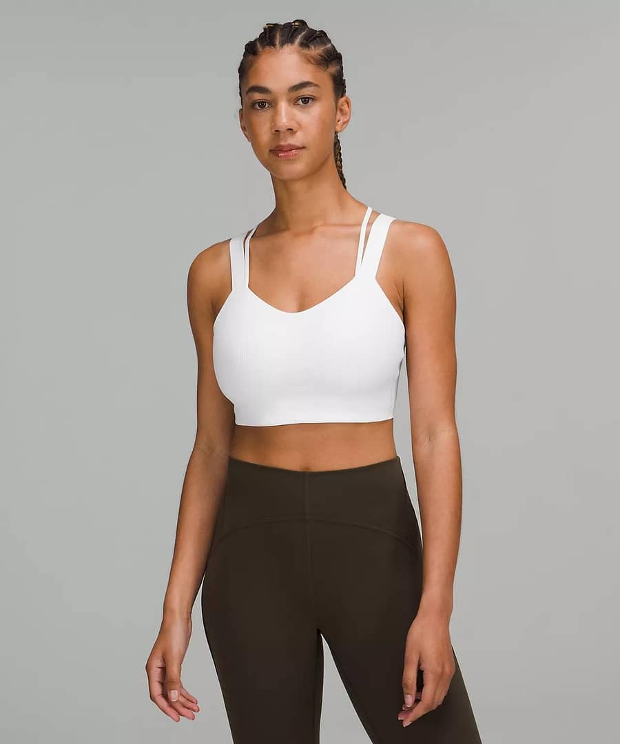 lululemon sports bras - high support sports bra - Like a Cloud Ribbed Longline Bra - charged indigo 3