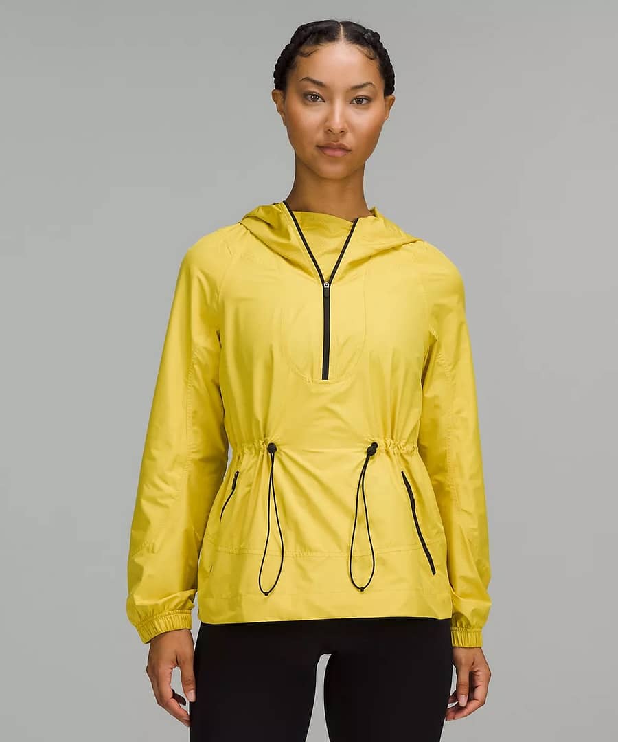 Cinch-Waist Half-Zip Running Jacket - soleil