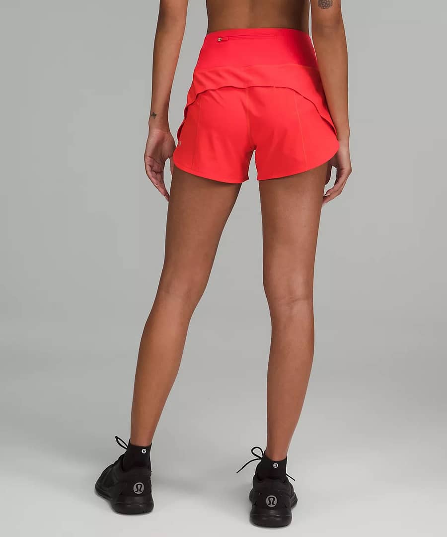 lululemon run shorts - Speed Up High-Rise Lined Short 4 - lululemon colour Carnation Red 3