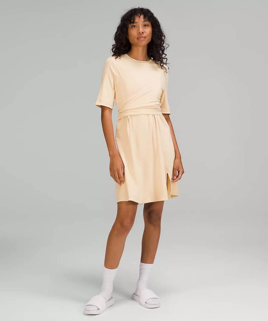 Cotton Wrap-Front T-Shirt Dress 2