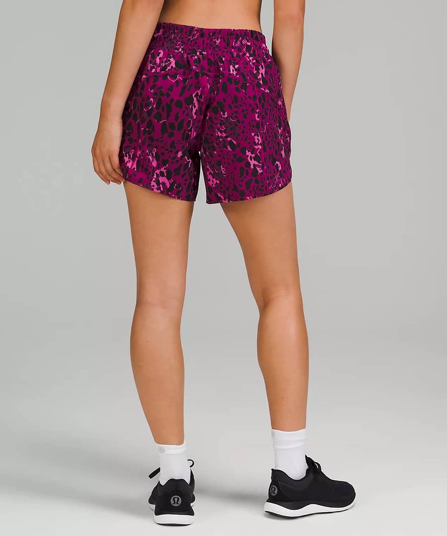 Track That Mid-Rise Lined Short - Cheetah Camo Magenta Purple Multi 3