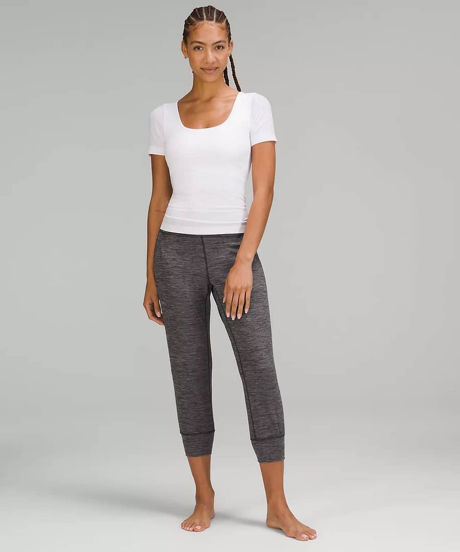 lululemon Align™ High-Rise Cropped Jogger - heathered black - lululemon joggers 2