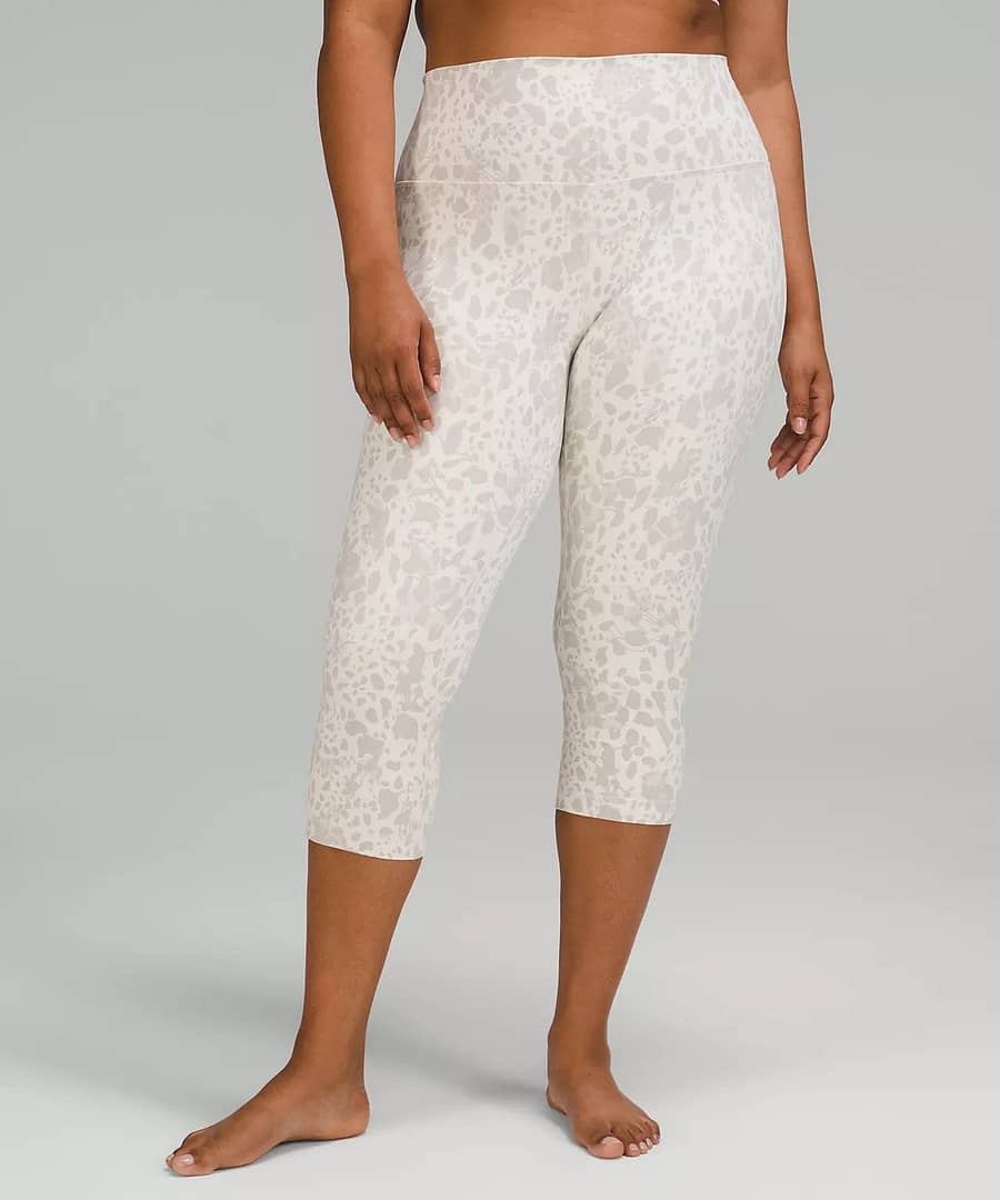 lululemon align high rise crop - Cheetah Camo Antique White Multi